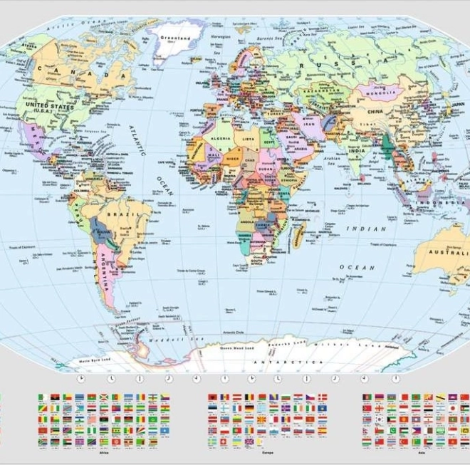 Politični zemljevid sveta Ravensburger puzzle 1000 kosov