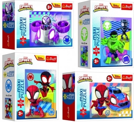 Minipuzzle miniMAXI 20 kosov MARVEL Spidey in njegovi osupljivi prijatelji