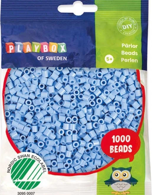Playbox likalni biseri pastelno modra 1000 kos