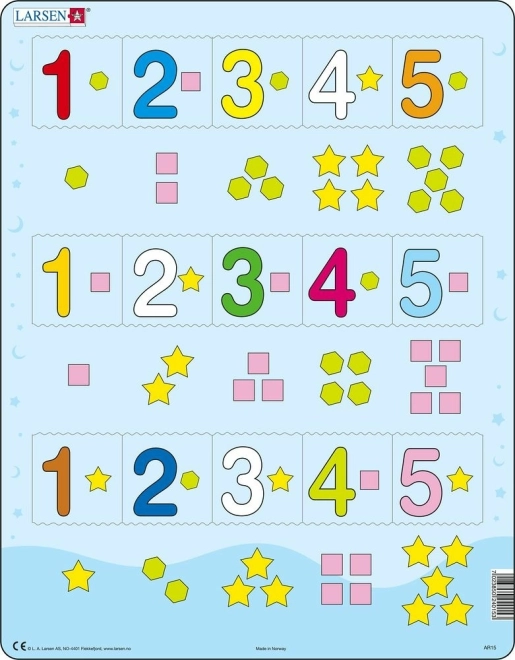 Larsen Izobraževalne Puzzle Štetje do Pet