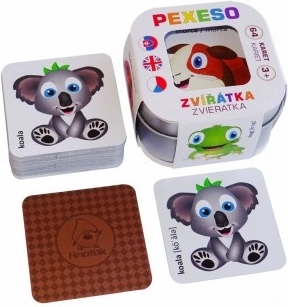 Pexeso za otroke Živali v pločevinasti škatlici