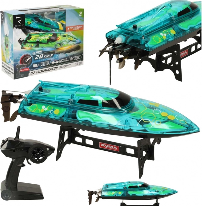 rc čoln revolt illuminator zelen 20 km/h, doseg 150 m, 2,4 ghz