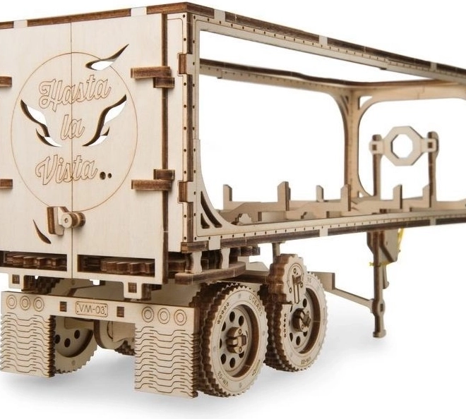 Lesena 3D sestavljanka – prikolica za tovornjak HEAVY BOY VM-03 (138 kosov) UGEARS