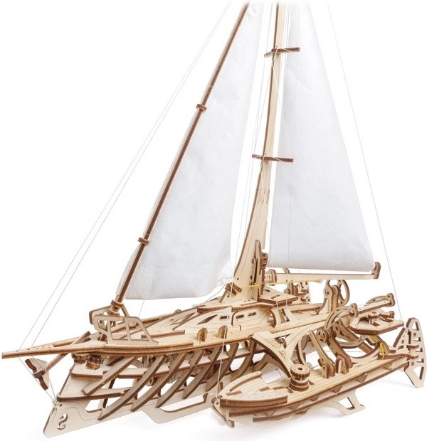 Ugears 3D lesena mehanska jadrnica Merihobus – trimaran