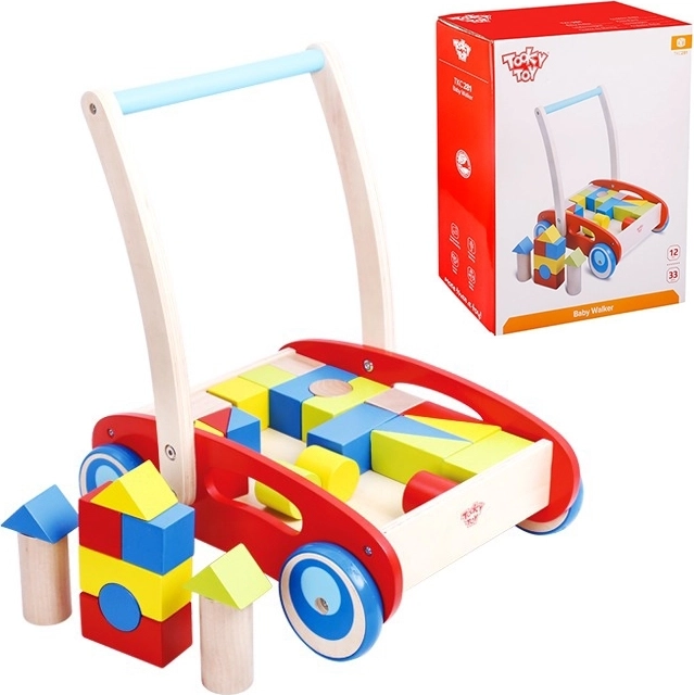 lesen hojnik potisni voziček s kockami 23 kosov TOOKY TOY