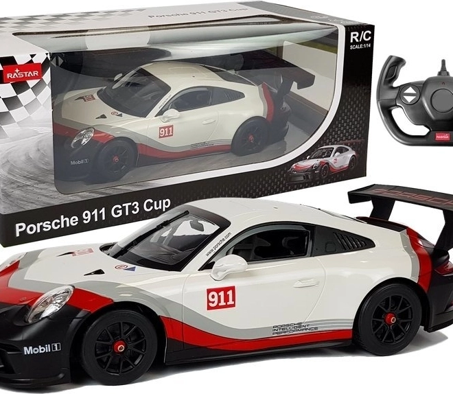 Daljinsko vodeni avto Porsche 911 GT3 CUP Rastar 1:14 belo