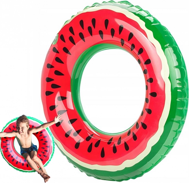 Napihljiv plavalni obroč v obliki lubenice 70 cm