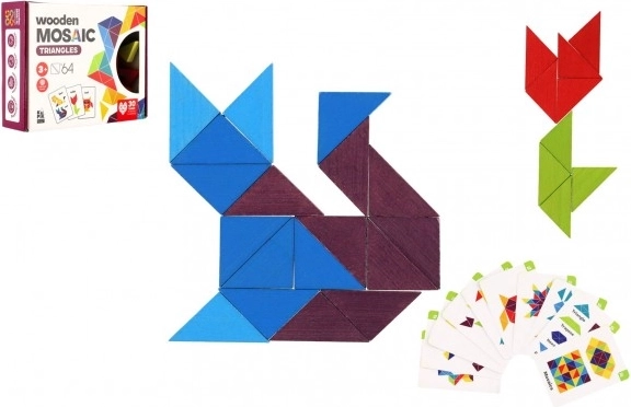 Lesena mozaika trikotniki