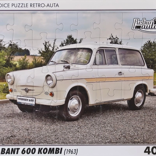 RETRO-AUTA Puzzle št.70 Trabant 600 Kombi (1963) 40 koščkov