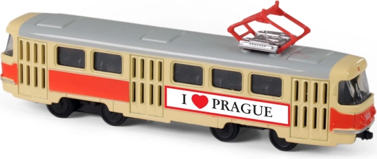 Retro kovinski tramvaj 16 cm Praga