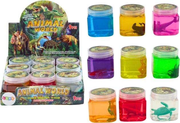 Glutek Slime z živalskimi figuricami 150 g v različnih barvah
