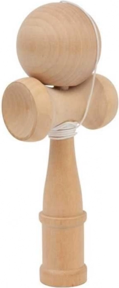 Mala nožna otroška lesena igra Kendama naravna
