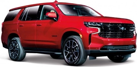 Model Chevrolet Tahoe 2021 1:26 rdeč cay