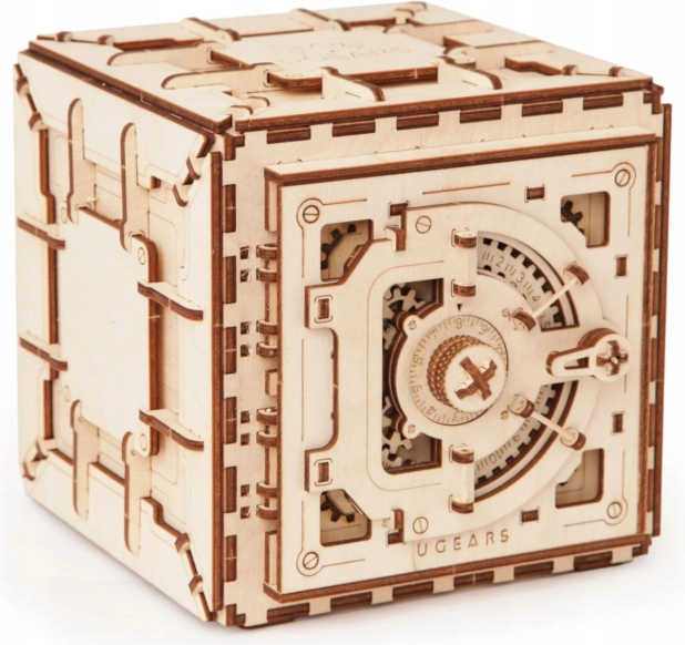 Leseni mehanski trezor UGEARS – 3D sestavljanka 179 kosov