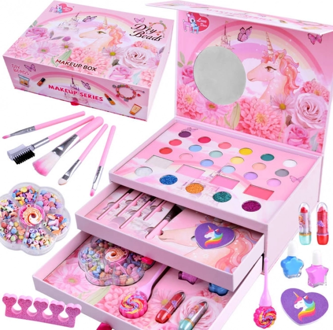 Otroški ustvarjalni make-up kovček z enorogom