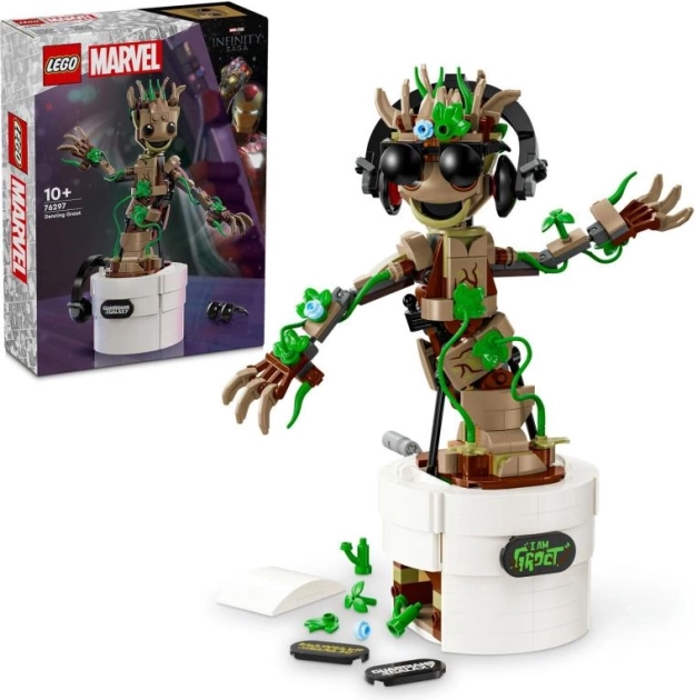 LEGO Marvel Plešoči GROOT – interaktivna figurica v lončku za rože