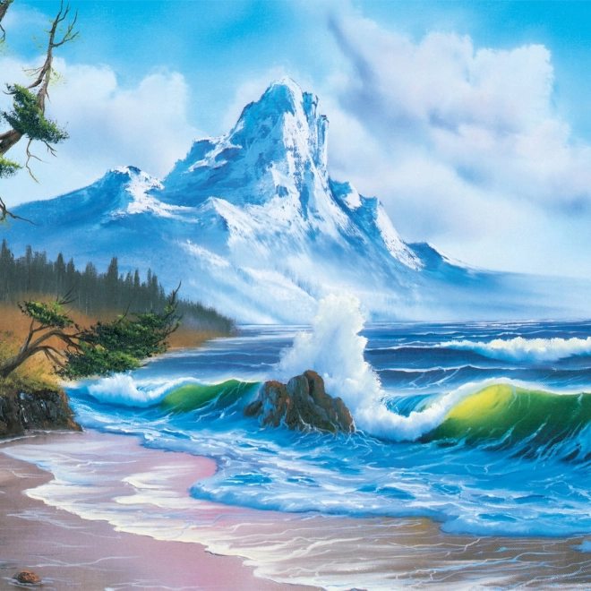 Sestavljanka Bob Ross: Gora pri morju 1000 kosov