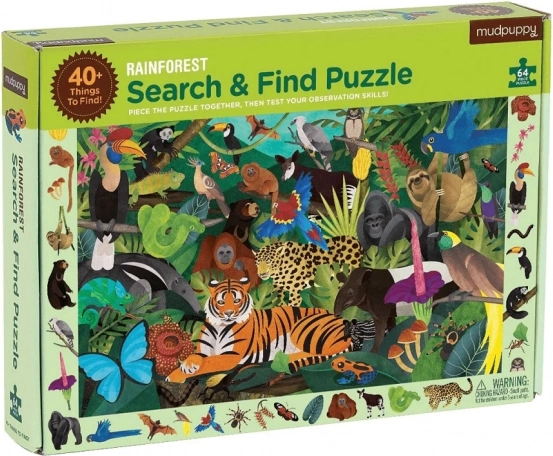 Mudpuppy Puzzle Iskanje v deževnem gozdu