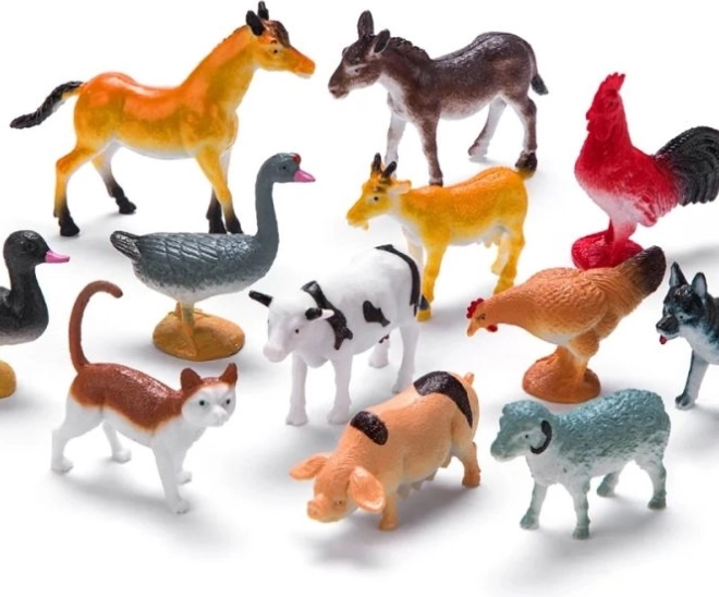 FAUNICA Živali na kmetiji - set 12 figuric