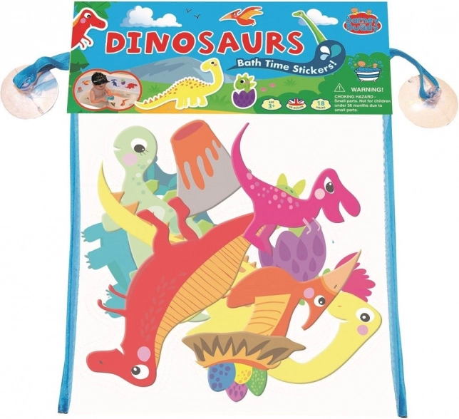 Kopalne nalepke z motivom dinozavrov s priloženo mrežico