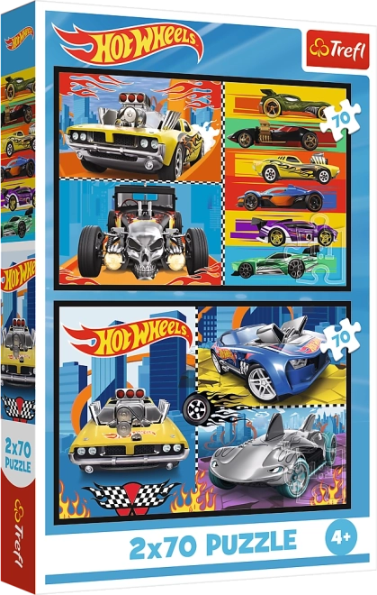 Sestavljanka 2x70 Avtomobili Hot Wheels