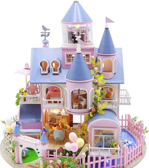 2Kids Toys pravljični grad – miniaturna hišica z LED osvetlitvijo