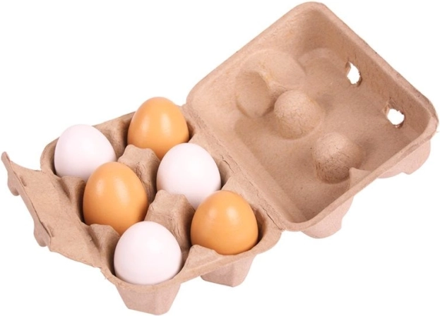 Bigjigs Toys jajca v škatlici, 6 kos