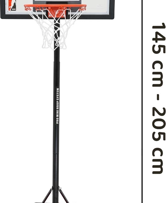 Nastavljiv koš za košarko 205 cm s priborom