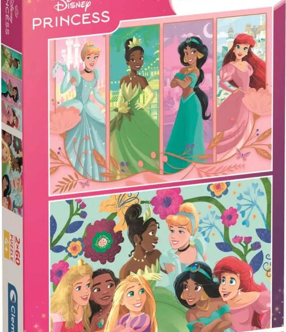 Clementoni sestavljanka Disney princese 2x60 kosov