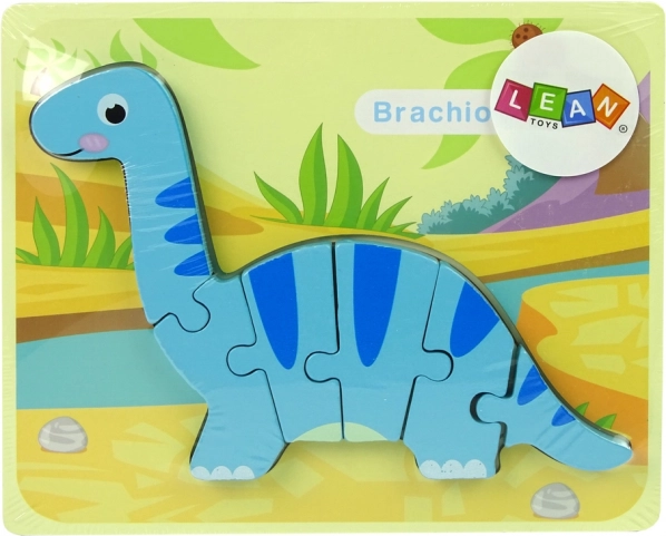 Lesene sestavljanke dinozaver brahiozaver modri