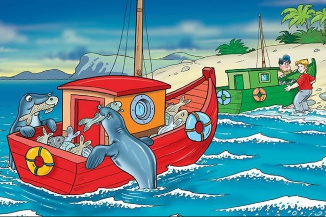 Lesene puzzle srečni tjulnji