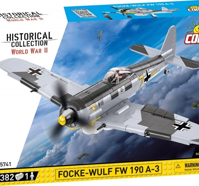 Zgradbena igrača Zgodovinska zbirka WWII Focke-Wulf FW 190 A-3 382 kock