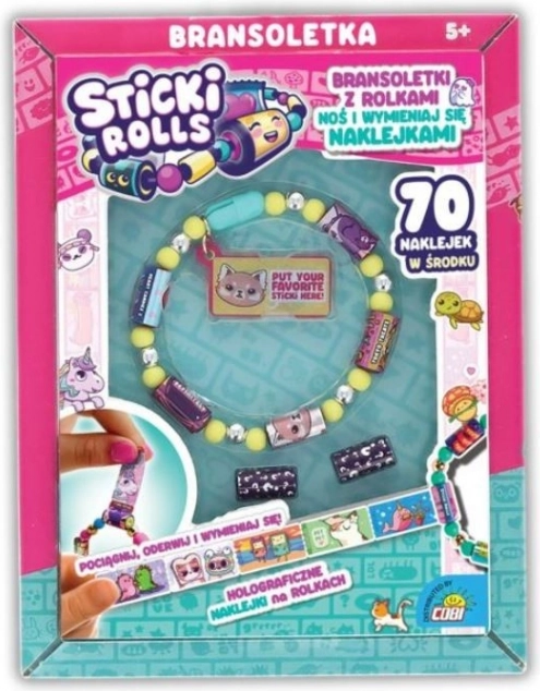 Sticki Rolls – zapestnica z mini rolicami nalepk