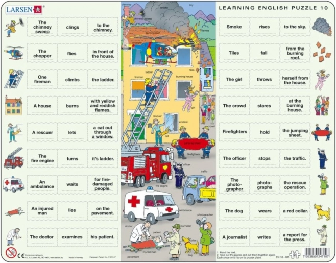 Larsen učni puzzle Angleščina 10: Reševalci 54 kosov