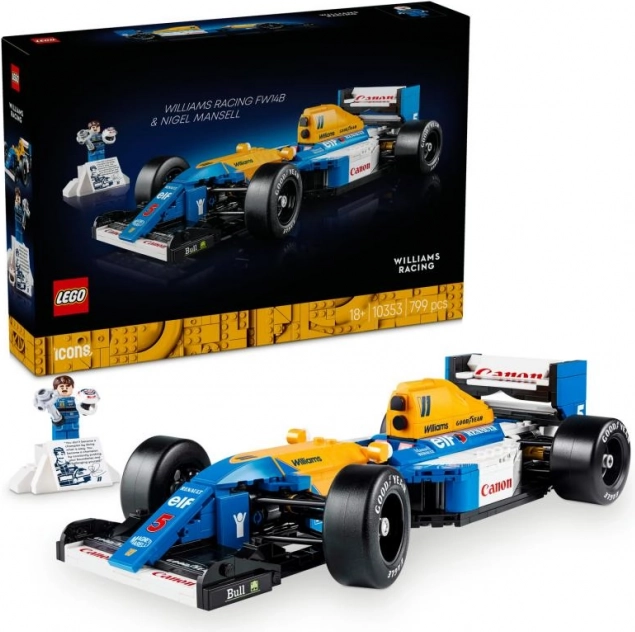 LEGO Icons Williams Racing FW14B z Nigelom Mansellom