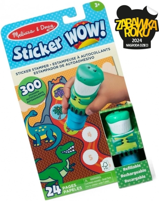 Kreativni komplet nalepk z dinozavri – Melissa & Doug