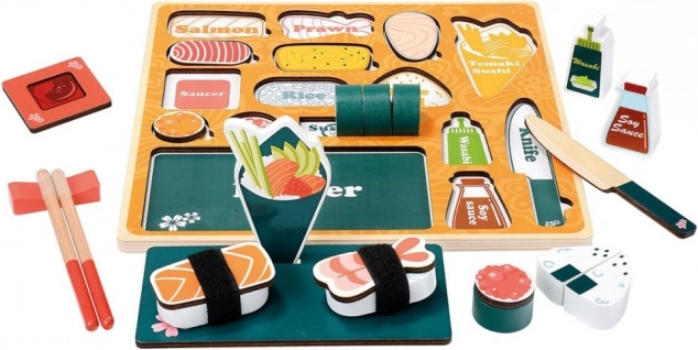 Lesena 3D sestavljanka Sushi bar od Bino