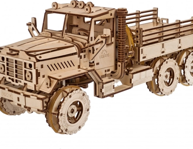 Lesena 3D mehanska sestavljanka UGEARS tovorni avto Cargo