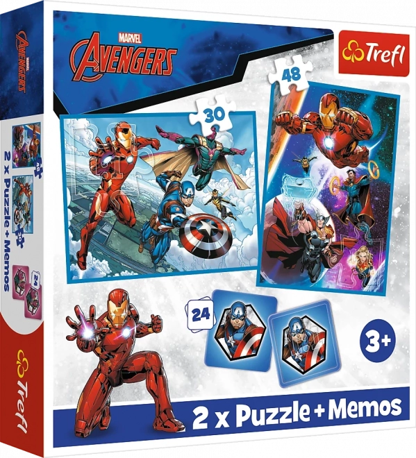 Sestavljanka 2v1 in spominska igra (pexeso) MARVEL The Avengers