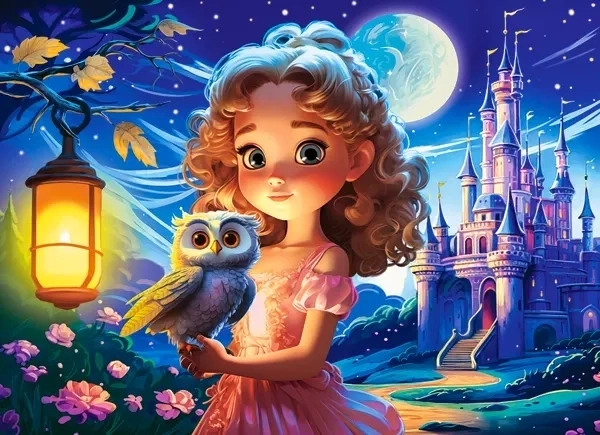 Castorland Puzzle Princesa in Sova 70 kosov