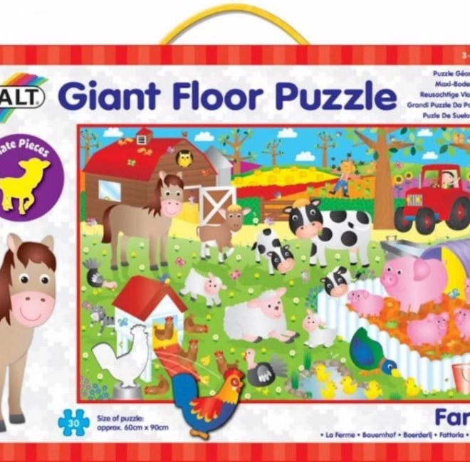 GALT velikanski talni puzzle kmetija 30 kosov