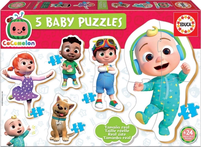 Otroški puzzle Cocomelon 5 v 1 (3–5 koščkov) – EDUCA