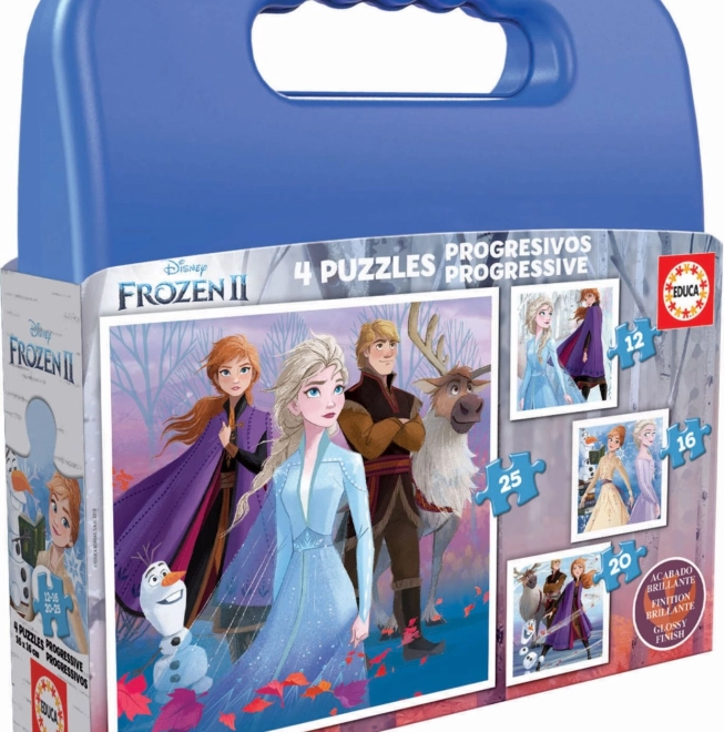 Educa sestavljanka v kovčku Frozen 2, 4v1 (12, 16, 20, 25 koščkov)