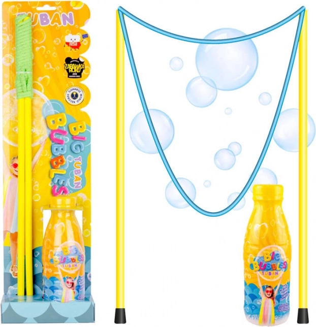 TUBAN komplet za orjaške milne mehurčke z vrvico 45 cm in raztopino 400 ml