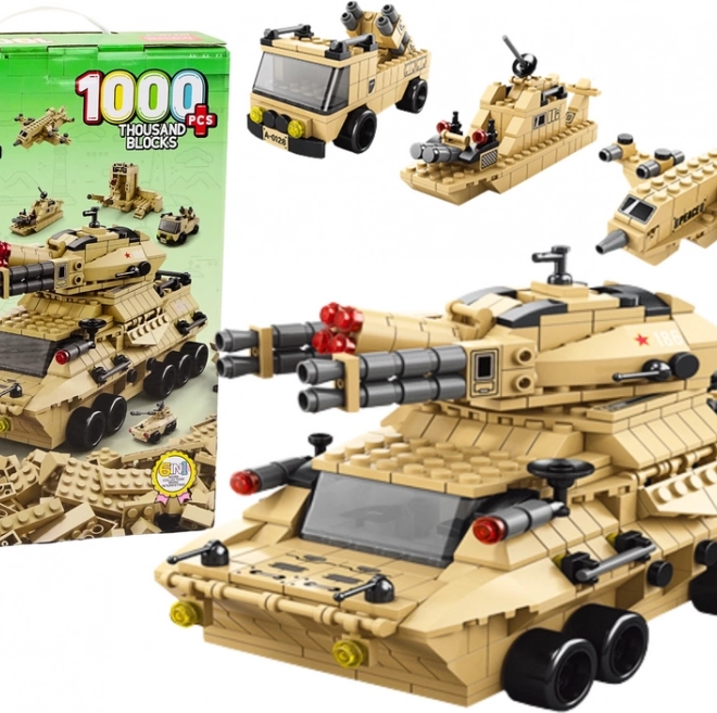 Gradbeni komplet vojaški peščeni tank 1000 kosov