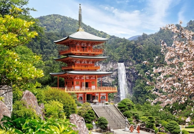 Sestavljanje 1000 kosov Seiganto-ji tempelj, Japonska