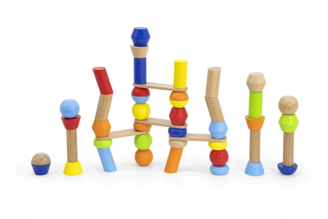 Lesene geometrijske igrače 52 kos Viga