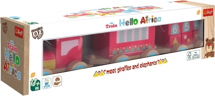 Leseni vlakec Africa Trefl