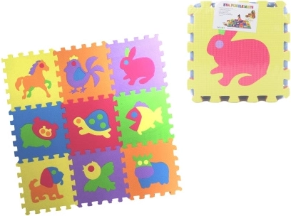 Pene puzzle z živalicami – 9 kosov