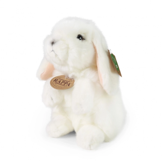 Beli plišasti zajec 18 cm ekološko prijazen